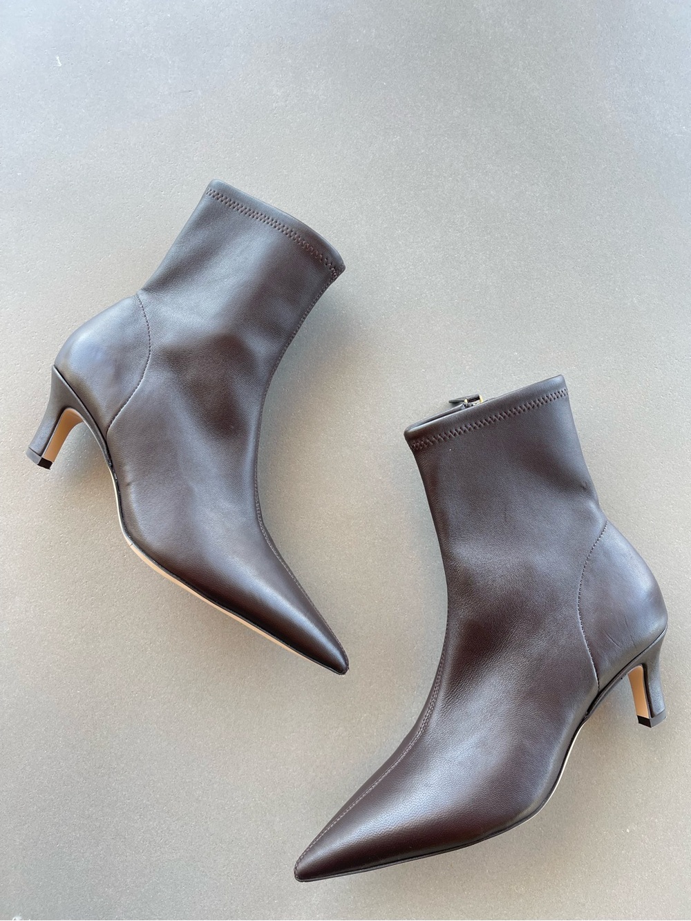 Favorite Daughter Sasha Brown Leather Kitten Heel Booties | 6.5 designer - Picture 5 of 14